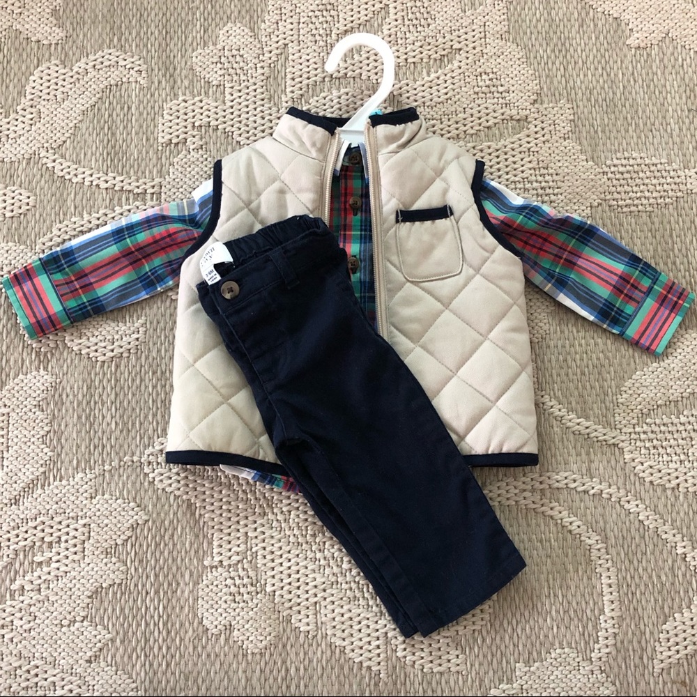 Crown & Ivy 3 Piece Set. Shirt, Pant, Vest